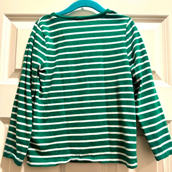 Mini Boden NWOT SZ 5/6Y Green Striped Shirt with Colorful Horse Appliques - Picture 3 of 5